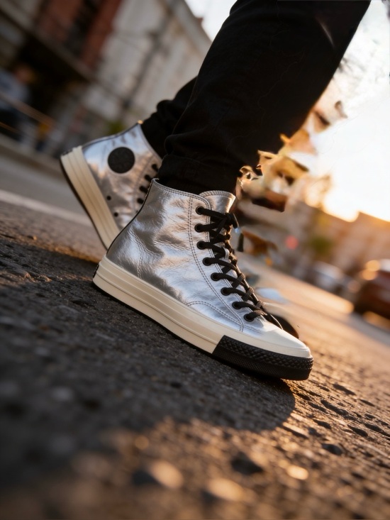 Converse Other - Men’s Converse Chuck 70 High Silver size 12